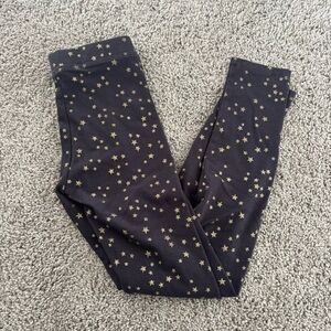 Girls Crewcuts Black Leggings With Gold Stars Size 8